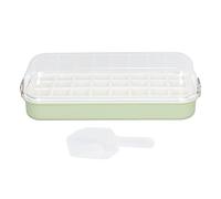 ANKROYU Ice Cube Tray with Bin 24 Grids Food Grade Silicone Easy Release Ice Cube Making Mold for zer Whiskey Cocktails Home Bar Party (Vert)