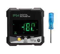 ANKROYU Inclinomètre numérique, rapporteur d'angle avec base à écran LCD, outil de mesure à 360° pour la construction, le travail du bois et l'automobile. Matériau ABS, conception