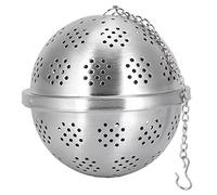 ANKROYU Infuseur à thé en acier inoxydable, filtre, outil de cuisine polyvalent pour thé en vrac, herbes, épices, qualité 304, durable, antirouille, facile à nettoyer avec crochet (L)
