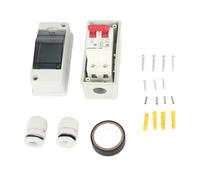 ANKROYU Interrupteur de déconnexion solaire PV Isolateur de circuit photovoltaïque Boîte de disjoncteur miniature RV DC500V IP65 pour système connecté au réseau de panneaux solaire (16A)