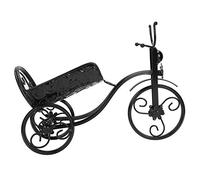 ANKROYU Iron Wine Rack Tricycle Shape Wine Bottle Gardder Stand Bar comptoir Home Decor Decor Sagrand Display Rack pour Salon Salle à Manger Noire 36.5x26.5x11cm (Noir)
