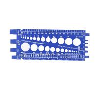 ANKROYU Jauge de filetage de boulon d'écrou robuste, vérificateur de tailles métriques impériales, outil d'identification d'écrou de boulon pour atelier garage, plastique durable 3 (Bleue)