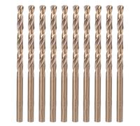 ANKROYU Jeu de forets hélicoïdaux en acier rapide, 10 pièces de qualité professionnelle, forets à tige droite pour plaque de fer en acier inoxydable, perçage du bois 4.0mm 4.5mm 5. (4,0 mm 10 pièces