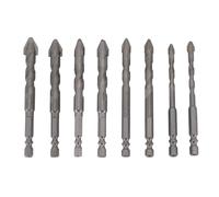 ANKROYU Jeu de forets hélicoïdaux excentriques à tête oblique à pointe en carbure haute résistance, tige hexagonale, forets de maçonnerie pour murs, carrelage, béton, bois, plastiq