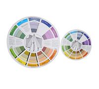 ANKROYU Jeu de roues de couleurs avec revêtement de Guide de mélange de pigments, pour artistes et designers, outil de théorie des couleurs de 23.3cm et 14cm de diamètre, 2 pièces