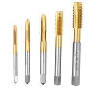 ANKROYU Jeu de tarauds en cobalt de haute précision, 5 pièces, M4 M5 M6 M8 M10 pour filetage métallique en acier inoxydable, outils de coupe en acier rapide de qualité professionne