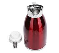 ANKROYU Joute thermique isolée à vide en acier inoxydable 2,3 L de grande capacité à double paroi Isularée isolée pour le café Coffee Chocolate chaud avec une conception de bouton-bouton (Rouge)