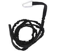 ANKROYU Kayak Paddle Laisse Premium Durable Anti Déchirure Extensible Rame Corde avec Mousqueton pour Canoë De Pêche Bateau Accessoires Noir Nylon En Alliage D'aluminium 150cm