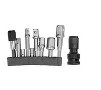 ANKROYU Kit d'adaptateur de douille en acier au chrome vanadium de qualité supérieure, tige hexagonale, ensemble de bielles à tête carrée pour outils de tournevis électrique à air,