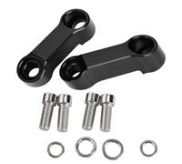 ANKROYU Kit d'adaptateur de rétroviseur de moto 10 mm 8 mm en alliage d'aluminium support d'extension de rétroviseur pour motos vélos électriques avec filetage M10 M8 noir extensio