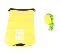 ANKROYU Kit d'ancrage de sable de corde à remorque lourds PVC Sac sec imperméable avec corde flottante pour kayaks canoës petits bateaux système de stabilisation marine vert jaune (10L)