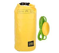 ANKROYU Kit d'ancrage de sable de corde à remorque lourds PVC Sac sec imperméable avec corde flottante pour kayaks canoës petits bateaux système de stabilisation marine vert jaune (20L)