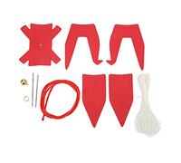 ANKROYU Kit d'artisanat en cuir artificiel de grues en papier pour bricolage, ornements à pendentif rouge doux pour décoration de voiture, décoration murale de fête, 1 ensemble com