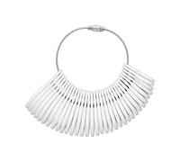 ANKROYU Kit de baguier professionnel, outil de mesure de la taille des doigts pour la fabrication de bijoux, alliances, bagues de fiançailles, jauge précise en métal et plastique p (Blanche)