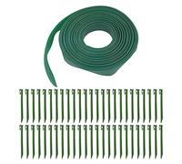 ANKROYU Kit de Bordure de Paysage 50 pcs Pointes PE déformable de Bobine de Bordure de Jardin Facile à Utiliser pour Les Jardins de lit de lit de Fleurs Créez Un Beau terrasse sans (Vert)