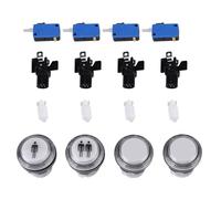 ANKROYU Kit de boutons poussoirs LED 1 joueur, 2 boutons de démarrage avec micro-interrupteurs et boutons à fente pour machine, pièces de rechange pour armoire de jeu, construction