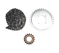 ANKROYU Kit de chaîne d'entraînement, pignon avec pignon pour les vélos de scooters motos, alliage de métal lourd, dents forgées précises, ensemble de remplacement complet de trans