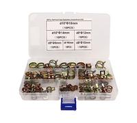 ANKROYU Kit de colliers de serrage auriculaires 60 pièces colliers de serrage en alliage de zinc avec pince ergonomique et boîte de rangement pour automobile marine moto entretien