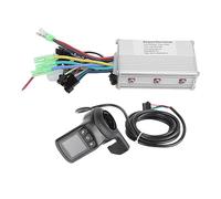 ANKROYU Kit de contrôleur de moteur sans balais avec 3 panneaux LCD, boîtier cannelé en aluminium, accélérateur de pouce intégré, ajustement du guidon pour le scooter à vélo électr