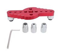 ANKROYU Kit de gabarit de cheville Guide de perçage pour le travail du bois à centrage automatique Localisateur de trous en alliage d'aluminium pour étagères flottantes Armoires Pr