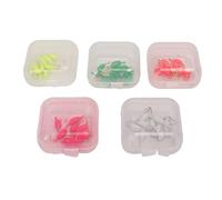 ANKROYU Kit de gabarits de pêche sur Glace de qualité supérieure, 50 hameçons barbelés colorés à l'envers avec boîtes de Rangement, leurres durables en Acier à Haute teneur en carb