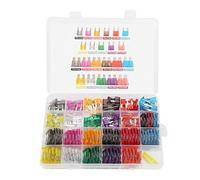 ANKROYU Kit de lames Assortiment automobile Transparent Protection fiable pour éclairage audio de voiture Circuits électriques Plastique Aluminium 254 pièces Petit Moyen 2A 40A