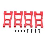ANKROYU Kit de mise à niveau de suspension robuste en alliage d'aluminium, bras oscillants inférieurs RC pour camion XBE XTE SC 1/10, 4 bras inférieurs avant et arrière, durables (Rouge)