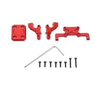 ANKROYU Kit de montage de coque arrière RC en alliage d'aluminium, pièces de mise à niveau légères et durables pour voiture RC AXIAL SCX24 AXI00002 à l'échelle 1/24 avec vis de mon (Rouge)