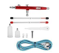 ANKROYU Kit de pistolet à aérographe professionnel avec ajustement de queue externe pour modèle de peinture de pulvérisation précis faisant de la décoration de gâteau artisanat de (Rouge)