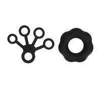 ANKROYU Kit de renforcement de poignée à main Kit Silicone Grip Trainer Finger Finger Finger pour l'escalade de tennis guitaristes Musiciens Fitness Forarm Forarm Renforme (Noir)