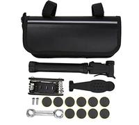 ANKROYU Kit de réparation de vélo professionnel 16 en 1 ensemble de pompe à vélo multifonction avec patchs de pneu sans colle Kit à outils de clé à levier pour les cyclistes en ple