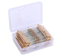 ANKROYU Kit de résistances à Film de carbone, 640 pièces, 64 valeurs 1Ω à 10MΩ 1/6W, résistances de haute précision pour projets électroniques et bricolage