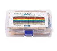 ANKROYU Kit de résistances à film métallique 1280 pièces 1R à 10 M 64 valeurs 1/4 W Assortiment de résistances de haute précision pour les projets électroniques de bricolage et la