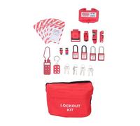 ANKROYU Kit de sécurité de Verrouillage électrique, kit Loto Robuste avec 4 Cadenas, 6 verrous de disjoncteur, 2 moraillons, étiquettes de Verrouillage de Prise, Sac de Rangement p