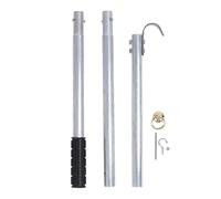 ANKROYU Kit de système de traction d'échelle en aluminium robuste, kit de traction d'escalier pour grenier avec crochet de rangement pour un accès facile à l'espace de rangement du