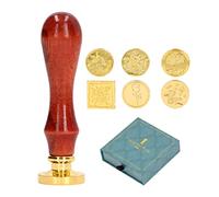 ANKROYU Kit de tampons de sceau de cire vintage avec 7 têtes détachables, sceaux de gravure transparents de style européen pour invitations, lettres de faveurs de mariage, boîte ca (Boite verte 7