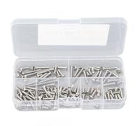 ANKROYU Kit de vis hexagonales RC M3, jeu de vis de remplacement en acier inoxydable pour modèle de voiture BBX BB01 RC, 120 pièces avec boîte de rangement