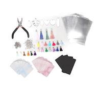 ANKROYU Kit d'ébauches de boucles d'oreilles par sublimation avec crochets et pompons, ensemble artisanal de transfert de chaleur pour la fabrication de bijoux, 48 ébauches, 50 cro