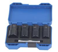 ANKROYU Kit d'extraction de boulons professionnel, 5 pièces, outil de retrait d'écrous de roue à impact 1/2, tailles métriques 17 mm, 19 mm, 21 mm, 22 mm, acier Cr Mo pour la répar
