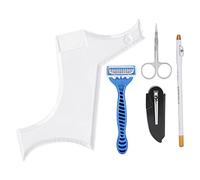 ANKROYU Kit d'outils de Mise en Forme de Barbe, Peigne de Coiffure de Barbe, Stylo de Traçage de Barbe, Ciseaux Toilettage pour Les Voyages ou Les Affaires