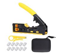 ANKROYU Kit d'outils de sertissage de fil professionnel en acier à haute teneur en carbone, pince à sertir multifonctionnelle pour câble réseau, outil de poinçonnage avec étui de r