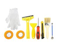 ANKROYU Kit d'outils professionnels de remplissage de joints de carrelage, 9 pièces, pistolet à calfeutrage haute performance, ensemble d'accessoires avec couteau grattoir, bille e