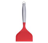 ANKROYU Large bouche à friture spatule en acier inoxydable outil de cuisson de cuisine avec tête de silicone grande de pelle sans bâton pour les crêpes de la famille de la famille (Rouge (304#))