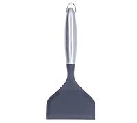 ANKROYU Large bouche à friture spatule en acier inoxydable outil de cuisson de cuisine avec tête de silicone grande de pelle sans bâton pour les crêpes de la famille de la famille (Gray (304#))