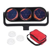 ANKROYU Lentille en verre K9 de qualité professionnelle avec prisme de station totale d'enquête de mesure de film bleu à triple prisme avec coque de protection pour la construction