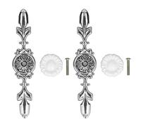 ANKROYU Les boutons de tiroir en alliage en zinc en céramique paillent les poignées des boutons de l'armoire décoratifs avec assiette moderne style pastoral simple pour la cuisine (1088d tournesol)