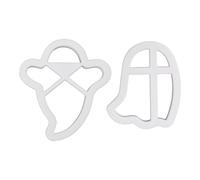 ANKROYU Les coupeurs de biscuits fantômes set 2 pcs petits abdos matériaux en toute sécurité Ghost Shape Biscuit Cutter pour Halloween Party Baking Decorations Holiday DIY Treats