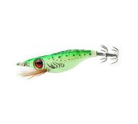 ANKROYU Leurre de pêche au calmar Qui Brille dans la Nuit avec Attache de Ligne pivotante, branchies réalistes pour la pêche en Eau salée et en Eau Douce, Housse en Tissu ABS 10 cm (Vert Herbe)