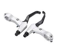 ANKROYU Levier de frein à vélo en aluminium alliage léger Poignée de frein durable pour les vélos de montagne pliants vélos argent 2pcs Leviers de frein accessoires de guidon