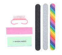 ANKROYU Lime à Ongles, 5PCS/6PCS Outils à Ongles Professionnels Polisseuse à Ongles Pédicure Nail Art Set Home Salon Use Nail Tools Set With Brush Nail Tools Nail Tools(6 pièces/ensemble)